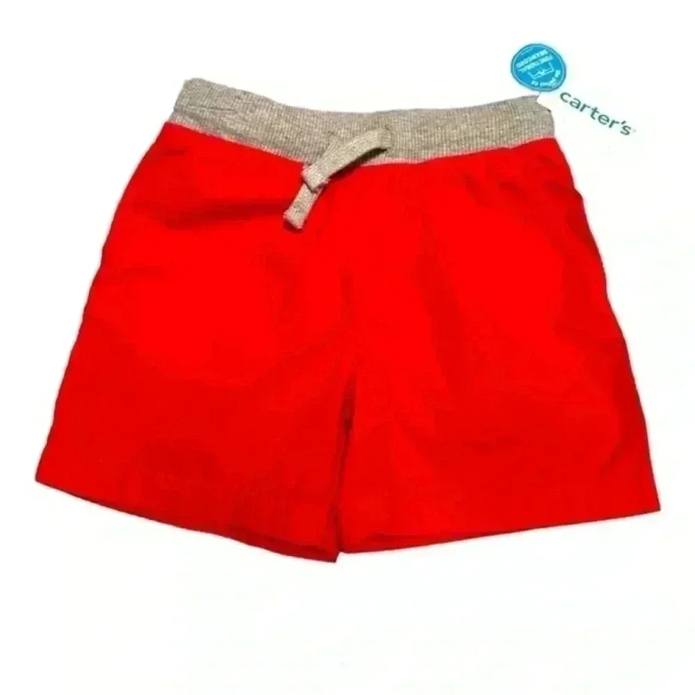 NWT CARTERS BOYS 2T TODDLER RED SHORTS - Picture 1 of 3